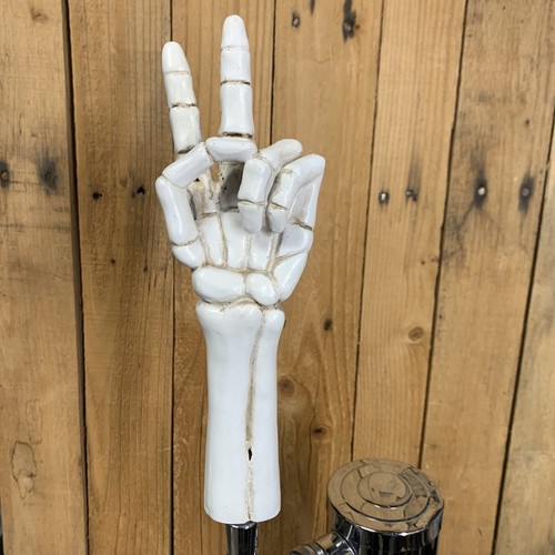 Skeleton TAP HANDLE For Beer Keg Peace Sign Hand Bones Scary Halloween Zombie - Picture 12 of 12