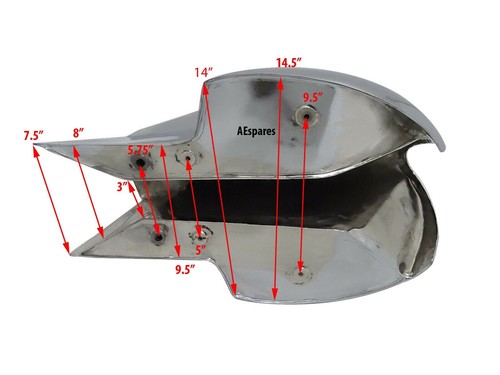 10-12 Gallon Petrol Tank Reproduced Steel Fits BMW Hoske Heinrich - Picture 3 of 6