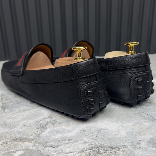 GUCCI Horsebit Web Mokassins GG Logo Schwarz Leder 9 G oder 9,5 US oder 43 EUR - Bild 14 von 23