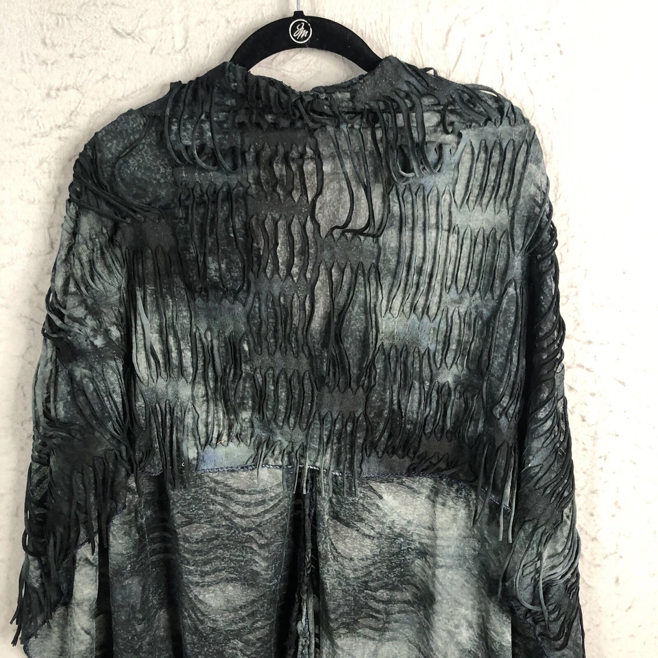 Poncho de malla negro para mujer talla única 3D desgastado caprichoso oscuro hada grunge Foto 4 de 4