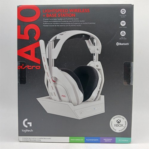 Logitech G Astro A50 Omni-Platform Wireless Gaming Headset + Base Station, White - Picture 3 of 3