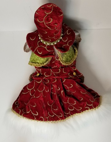 Christmas Dog Coat hat fancy Costume Festive Going to Town Medium dress - Picture 9 of 12