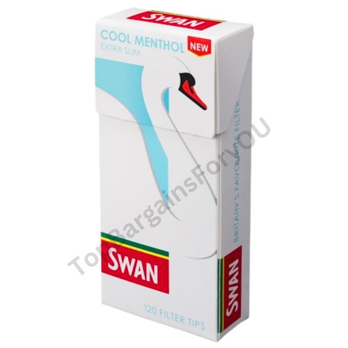 SWAN COOL MENTHOL FILTERSPITZEN BOX (20 KLEINE PAKETE) - 120 FILTERSPITZEN PRO PACKUNG - Bild 2 von 2