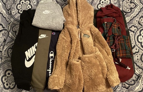 Kleinkind Nike Champion Jogginghose Sweatshirt Eddie Bauer Fleece Bär Schneeanzug - Bild 1 von 12