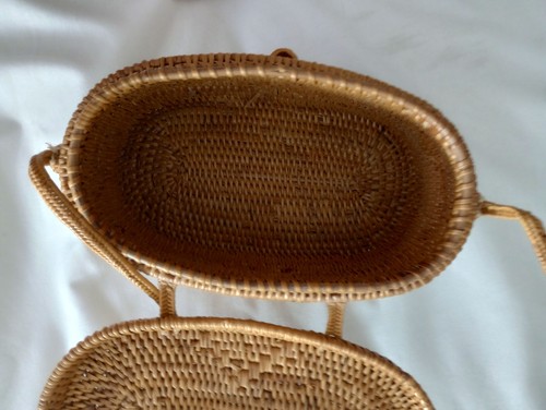 Helen Kaminski Small Mini Woven Basket Wicker Structured Purse Crossbody - Picture 11 of 16