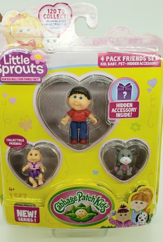 Cabbage Patch Kids Little Sprouts 4 Pack Friends Set With Pets 2 Different Sets - Picture 3 of 4