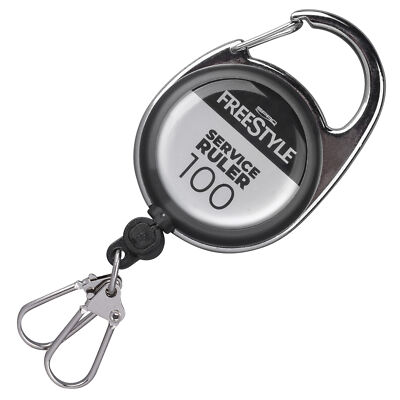 Spro Freestyle Service Ruler 100cm - Fischmaßband zum Spinnangeln, Karabinerclip