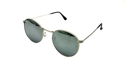 Gafas de sol Ray Ban redondas plateadas 3447 019/30 plateadas espejadas 50 mm nuevas - Imagen 2 de 6