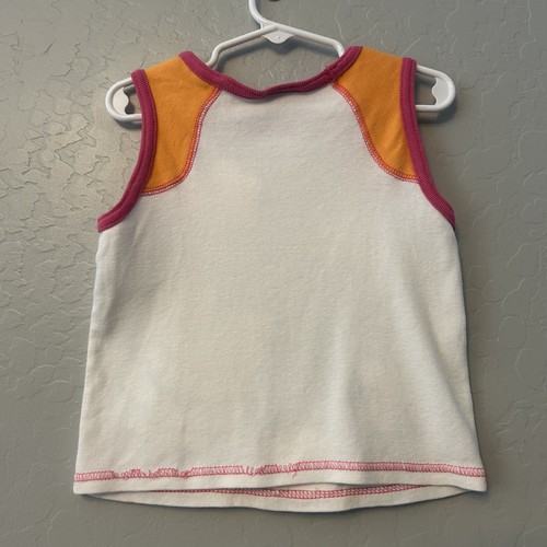 Sanrio Hello Kitty Vintage Y2K Floral Tank Top - Orange and Pink size 5T - Picture 11 of 16