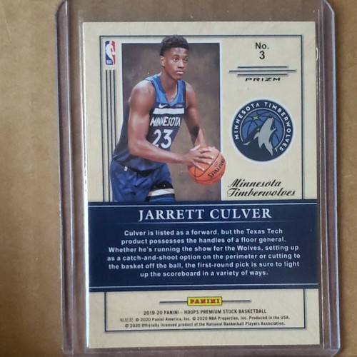 Jarrett Culver 2019-20 NBA Hoops Premium Stock SILVER HOLO PRIZM Class of 2019 - Picture 6 of 10