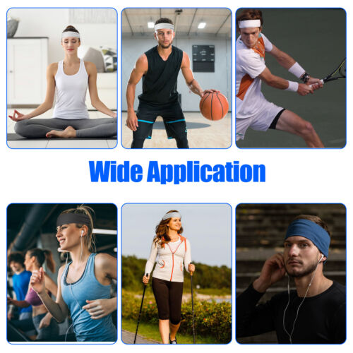 6 Pcs Running Headbands Men Sweatbands Sports Sweat Bands Workout Fitness Women - Picture 6 of 8