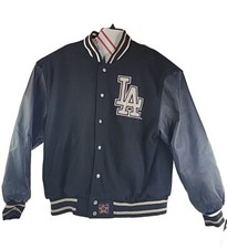 Los Angeles Dodgers L.A.Baseball Black Irreversib Jacket MAJESTIC USA Size:XXL