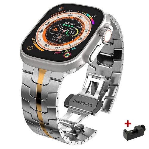 Titan/Metall Armband Für Apple Watch Ultra 2 49mm Series 11 10 9 8 7 6 5 4 3 SE - Bild 37 von 91