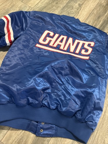 Nwt’s New York Giants Starter Satin Bomber Jacket Men’s Xl Double Sided Logos - Picture 4 of 20