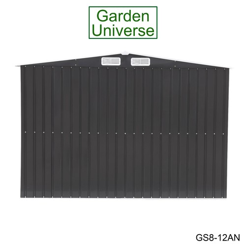 Garden Shed Metal Storage 8 Sizes Garden Universe Pent Apex Roofs Fast Ship Grey - Picture 105 of 120