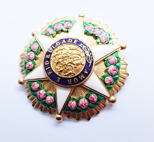 STAR OF ORDER OF ROSE BRAZILIAN EMPIRE NO CROWN ON TOP 5✮ QUALITY MODERN REPLICA - Picture 2 of 17
