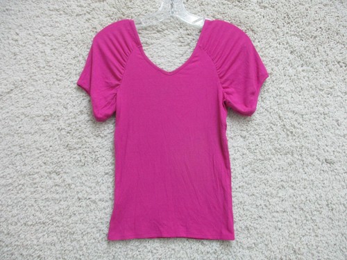 BKE Core Buckle Shirt Small Youth Pink V Neck Stretch Modern Casual Fit Girls - Picture 5 of 9