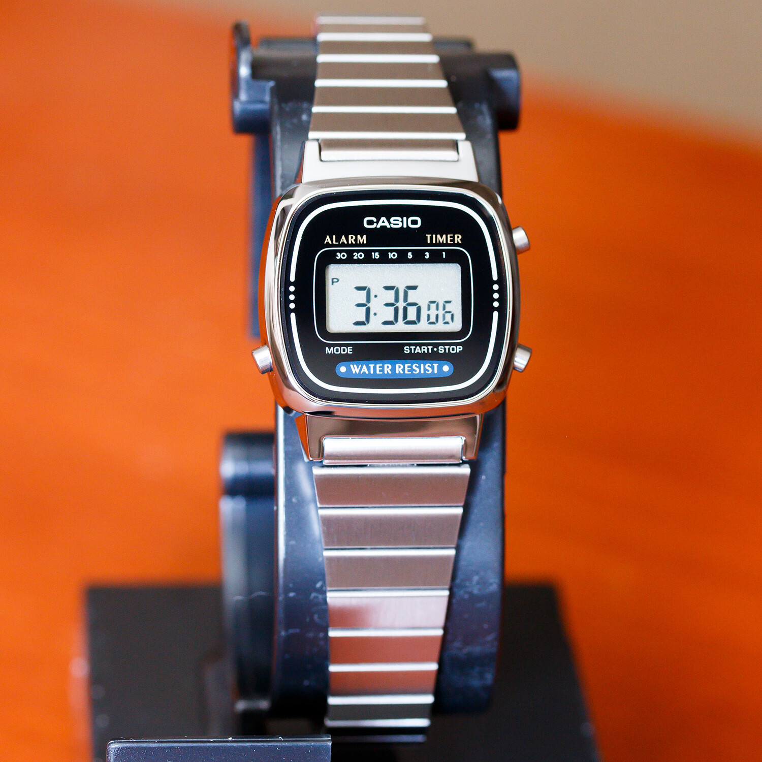 Casio LA670WA1 Ladies Black Digital Watch Stainless Steel Band