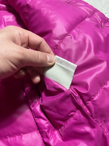 Moncler Women’s Size 4 Pink Puffer Jacket Hooded Goose Down Winter Coat - Picture 13 of 16