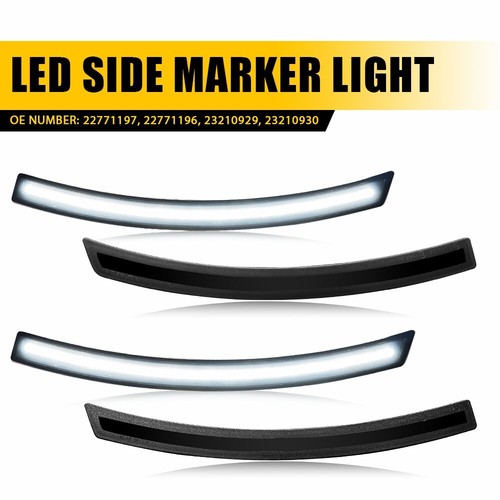 4x Smoked Lens LED Side Marker Signal Lights Fit 2014-2019 Chevrolet Corvette C7 - Picture 12 of 12
