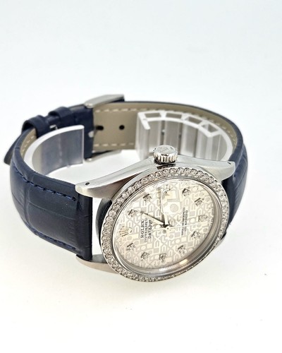 Rolex Mens Datejust Oyster Perpetual Anniversary Diamond Dial Bezel Quick Set - Picture 5 of 8