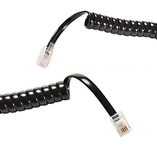 2/3M Nowy telefon Spiralny przewód Czterordzeniowy telefon Słuchawka Kręcony przewód Kabel RJ9 4P4C - Zdjęcie 7 z 15