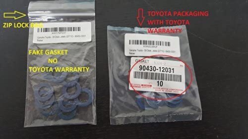 Original Toyota Ölablassschraube Dichtungen blau Menge10 90430 12031 - Bild 2 von 4