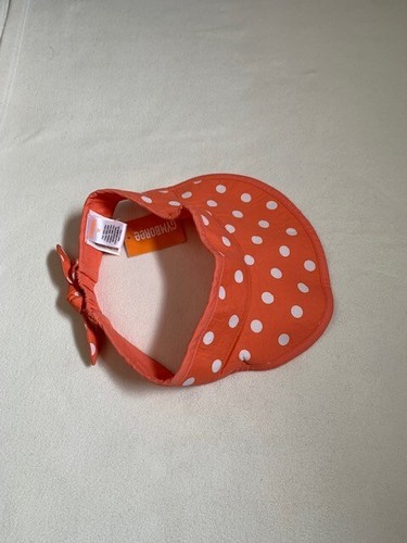 Nuevo con etiquetas Gymboree Soleado Cítricos Naranja Lunares Niñas Visera Sombrero Mediano M 5-7 - Imagen 2 de 5