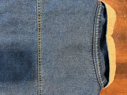 Vtg Sun River Fleece Lined Denim Jean Trucker Jacket XL Corduroy Collar - Picture 10 of 10