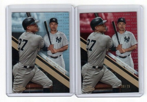 2019 Topps Gold Label Class 1 Base & Red Parallel Cards Giancarlo Staton Yankees - Picture 1 of 2