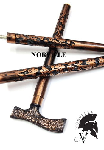 Antique Walking Cane Designer Walking Stick With Royal Handle For Men Women Gift - Picture 1 of 10