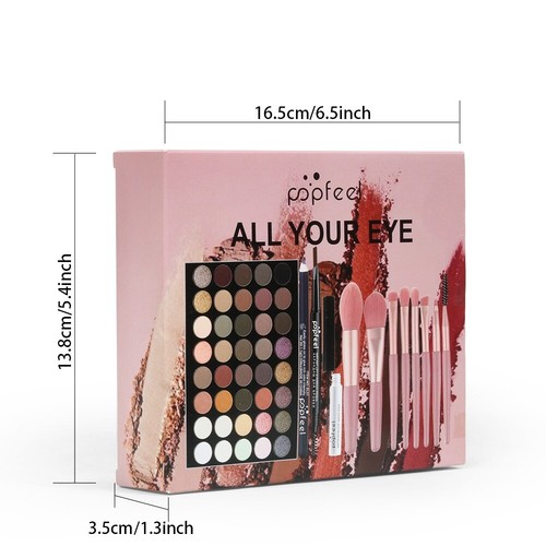 40 Colors Eyeshadow Eye Shadow Powder with Brush Eyebrow Pencil Palette Makeup - Picture 8 of 19