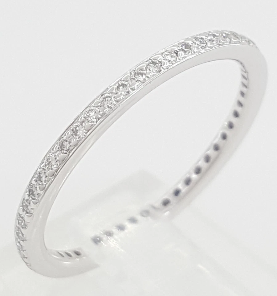 Anillo de boda de eternidad de diamantes Ritani 0,25 quilates de paladio Foto 3 de 4