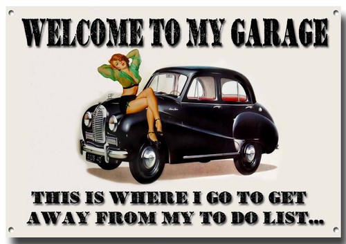 WELCOME TO MY GARAGE METAL SIGN,CLASSIC,RETRO,GARAGE,MECHANIC,TOOLS.VINTAGE