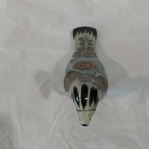 Vtg Mexican Pottery Tonala Hand Painted Road Runner Bird Figurine 4.75" Tall - Picture 6 of 12