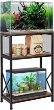 Aquarium Stand, 10 Gallon Fish Tank Stand with Storage, 3 Tier Metal Frame Cabin