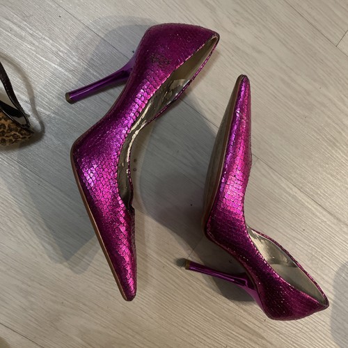 Vtg 90s Y2K 2000s Platform Peep Toe Cheetah+ Guess Carrie Heel Stilettos 7.5-8 - Picture 8 of 13