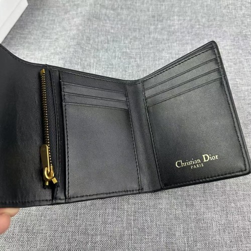 Christian Dior Saddle Lotus Wallet Oblique Jacquard Navy Beige Used From Japan - Picture 8 of 8