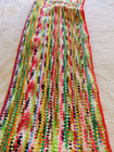 Afghan Solid ZigZag Pattern Multicolor Heavy Handmade 60 x 60 inch Colorful Soft