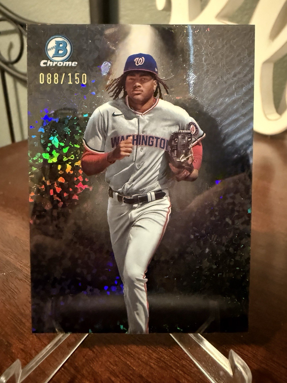JAMES WOOD 2024 BOWMAN CHROME SPOTLIGHT MINI-DIAMOND SSP #d /150 Nationals