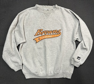 Vintage Y2K Puma Cleveland Browns Embroidered Crewneck Sweatshirt NFL Large