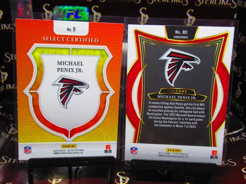 2024 Select Michael Penix JR (2) - ATLANTA FALCONS NFL ROOKIE CARD LOT - Bild 2 von 2