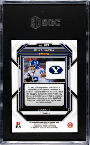 2023 Panini Prizm Draft Picks Puka Nacua #197 Green prizm SGC 9.5 - Picture 2 of 2