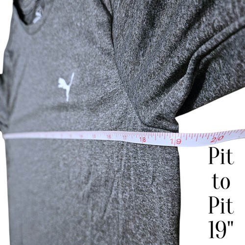 PUMA Boys XL (18-20) Long Sleeve Shirt Gray Logo Top Athletic Performance Tee - Picture 10 of 12