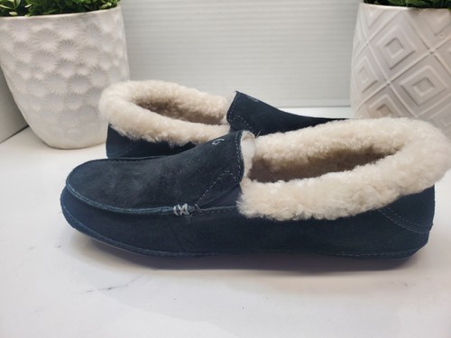 Zapatillas de mujer OLUKAI Ku'una de gamuza y piel de oveja NEGRAS talla 6 🖤NUEVAS - Imagen 5 de 8