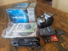 Canon EOS Digital Rebel XT 10MP DSLR Camera Body Silver Battery Charger CF cards