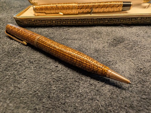 Parker Vacumatic Golden Web Fountain Pen and Pecil Set with case - Bild 14 von 16