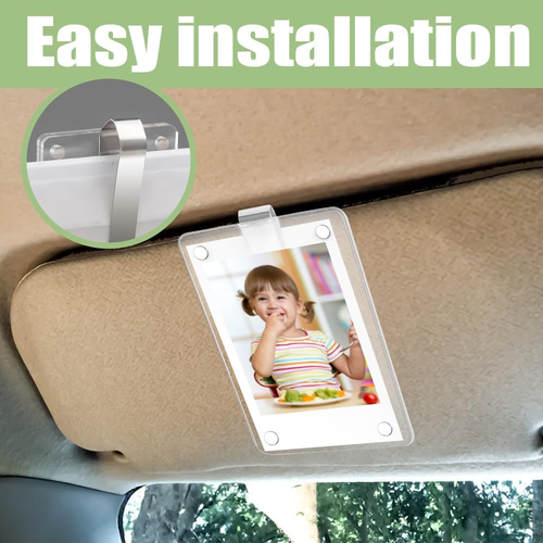 2 PCS Car Photo Holder, Car Picture Holder, Transparent Acrylic Car Photo Clip, - Picture 2 of 12