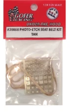 GOF-20008 Gofer Racing 1/24-1/25 Photo-Etch Tan Seatbelts