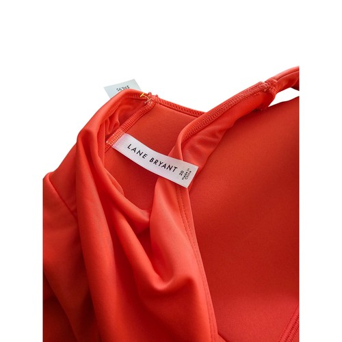 Lane Bryant Damen Gr. 20 Einteiler Badeanzug Brandneu Koralle Gepolsterte Brust - Bild 5 von 5
